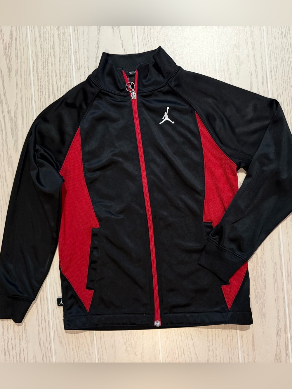 Jordan Boys Small 8-10 Black Red Jumpman Full Zip Track Jacket